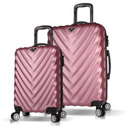 Zoozie Bags Juego de Maletas de 2 Piezas Rosa Dorado